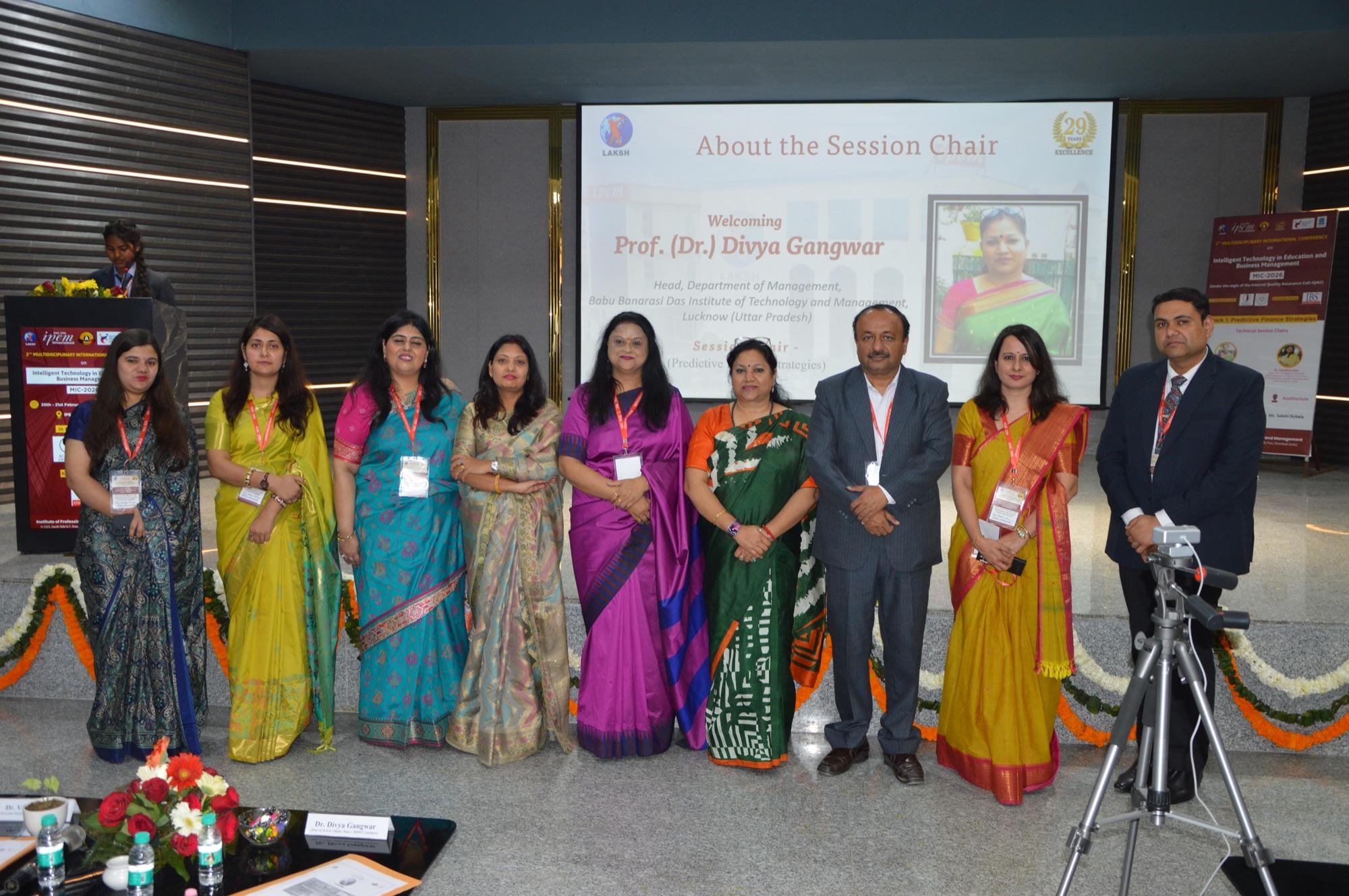 Session chair Prof. (Dr.) Divya Gangwar with the organising team.
